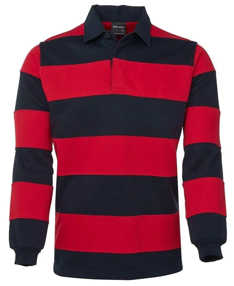 JB'S Striped Rugby Polo Shirt 3SR Metro Workwear.